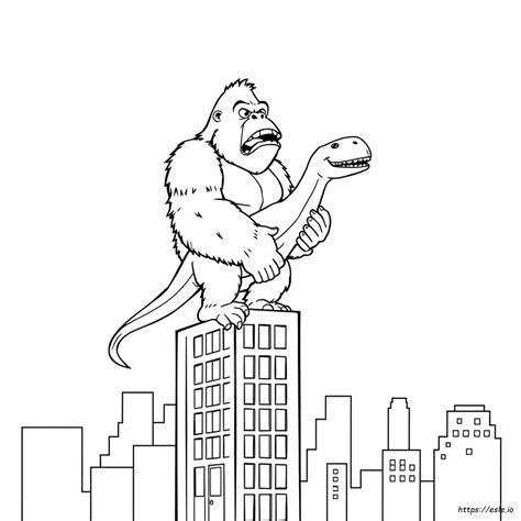 gambar mewarnai printable king kong