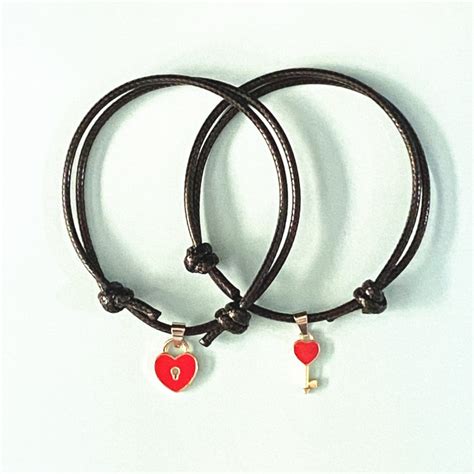 Jual Gelang Couple Kunci Gembok Love Bracelet Alloy Paduan Tali