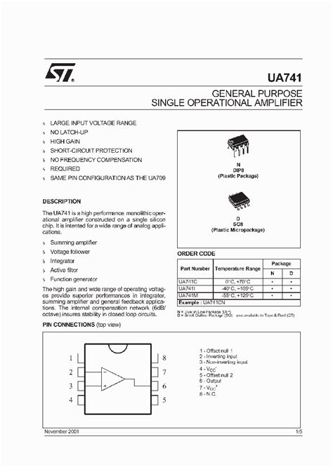 Ua741cn291607pdf Datasheet Download Ic On Line