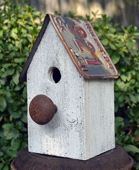 Rustic Birdhouse Primitive Birdhouse Door Knob Birdhouse