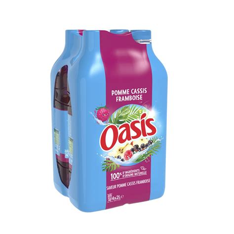 OASIS Boisson Aux Fruits Saveur Pomme Cassis Framboise 4x2L Pas Cher