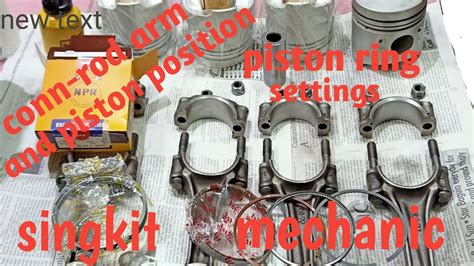 Connecting Rod And Piston Settings And Piston Ring Installation YouTube