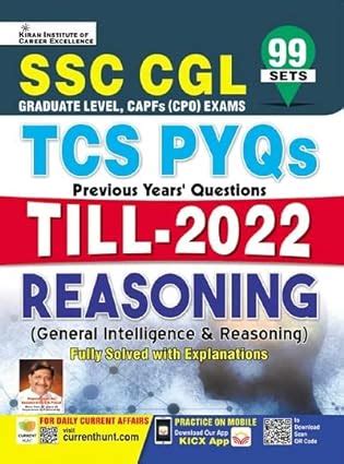 Buy Kiran SSC CGL TCS PYQs Till 2022 Reasoning General Intelligence