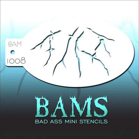 Bad Ass Mini Face Painting Stencil BAM CLOUDS Face Paint World