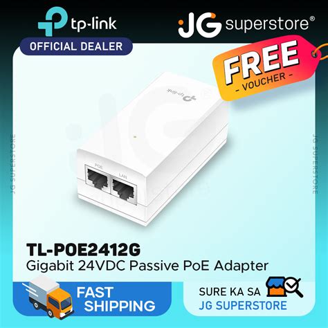 Tp Link Tl Poe G Gigabit Vdc Passive Poe Adapter With Gigabit