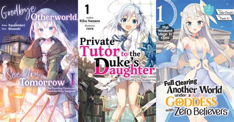 J Novel Club Announces 4 New Light Novels And 1 Manga Anime Corner