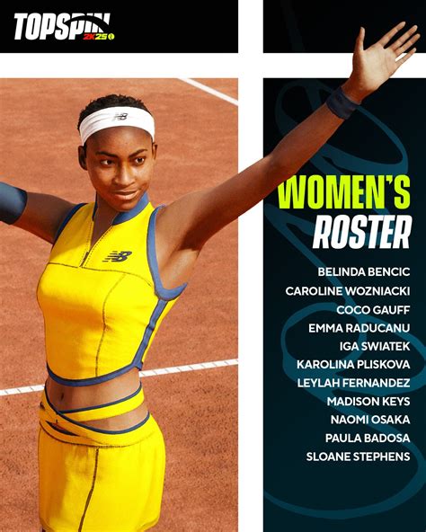 Topspin 2k25 Womens Roster 2k Newsroom