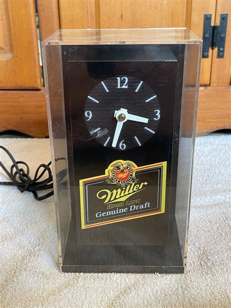 Vintage Miller High Life Beer Lighted Clock Etsy