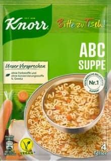 Knorr Bitte Zu Tisch ABC Buchstaben Suppe