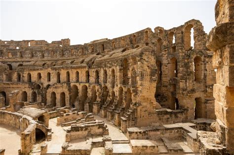 Amphitheater Of El Jem In Djem Tunisia Stock Photo Image Of View