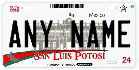 Matehuala San Luis Potosi Mexico Any Name Personalized Novelty Car