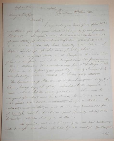 Dorr Rebellion in Rhode Island 1842.... a historic letter - (1776-1860 ...