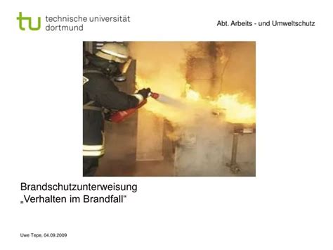 PPT Brandschutzunterweisung Verhalten Im Brandfall PowerPoint