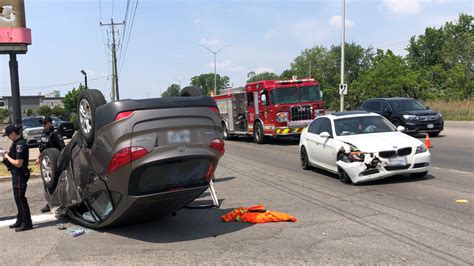 One Person Send To Hospital After Crash Suv Flips Onto Roof Ctv News