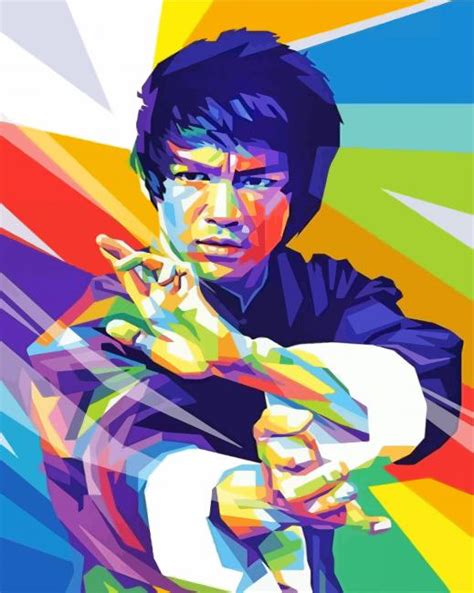 Bruce Lee Pop Art Paint By Numbers Numeral Paint Kit