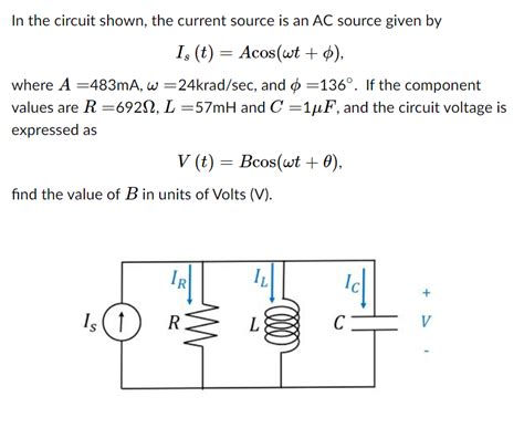 Solved In The Circuit Shown The Current Source Is An Ac Chegg