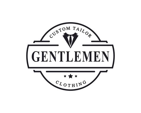 Vintage Retro Badge For Clothing Apparel Gentleman And Masculine Logo