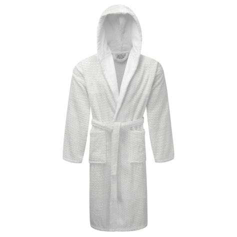 Luxury Hooded Silver Light Grey Terry Towelling Dressing Gown