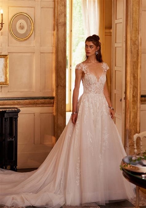 Sparkle Tulle Ball Gown With Cap Sleeves Idina