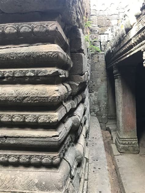 La Antigua Ciudad De Angkor Thom Bayon Temple Cambodia Foto De Archivo