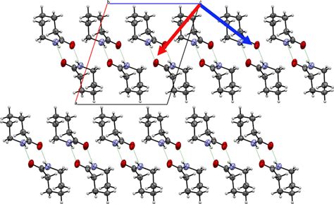 Crystal Structure Of Form Ii Caprolactam Viewed Down The B Axis