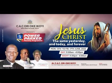 PROPHET E O ALALADE MINSTERING FROM CAC ORI OKE IKOYI AT THE MONTHLY