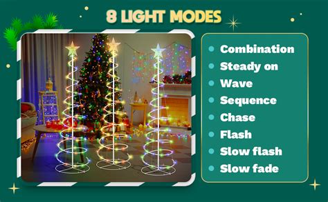 Amazon Vihose Pcs Led Spiral Christmas Trees Outdoor Light Up