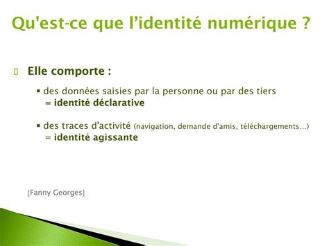 PPT L identité numérique 1 PowerPoint Presentation free download