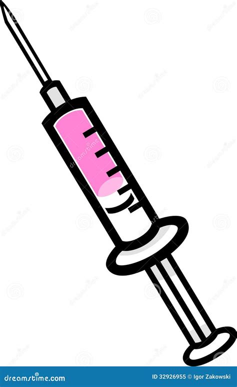 Syringe Clip Art Cartoon Illustration Stock Vector - Illustration of ...