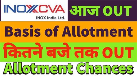 Inox India Ipo Allotment Chancesinox Cva Ipo Gmp Todayinox Ipo