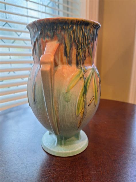 Beautiful Roseville Moss Vase 776 7 Ebay