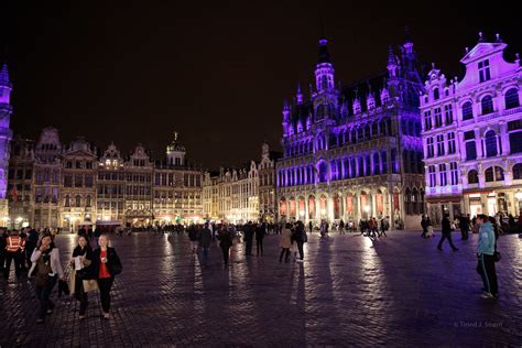 Grand Place Brussels Belgium Night Photo Coloured Ligh Flickr