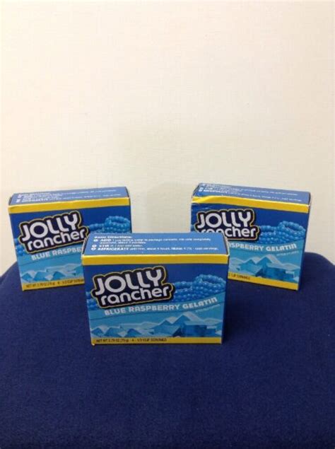 Jolly Rancher Blue Raspberry Gelatin Mix Lot Of 3 Boxes S Ebay