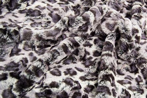 Tissu Fausse Fourrure Imitation L Opard Gris Rk Grey Leopard