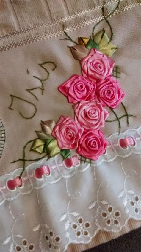 Resultado De Imagen De Ribbon Embroidery Toalhas Bordado Fita De