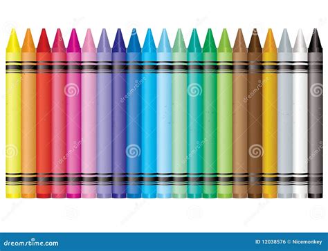 Rainbow Crayon Cartoon Border Vector Illustration 99719828