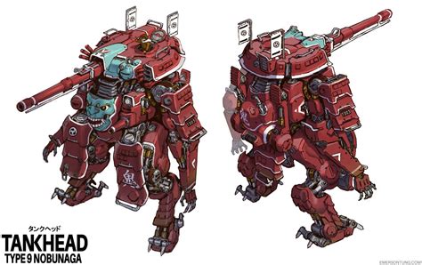 Artstation Tankhead Artwork Compilation 02 Emerson Tung Robot