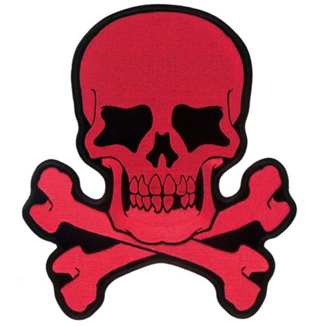 Pink Skull Patch Embroidered Skull With Heat Sealed Backing