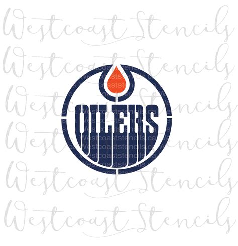 Edmonton Oilers Logo Stencil Hockey Cookie Stencil | Etsy