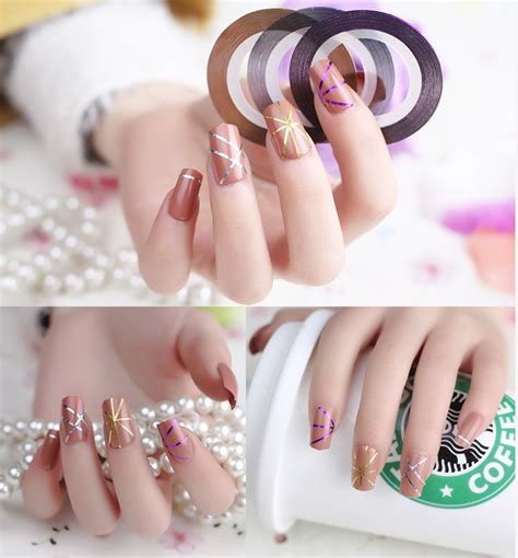 Gold Line Nail Art Sticker