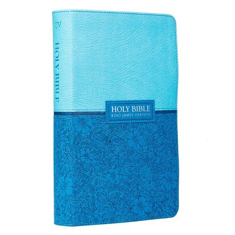 Kjv Holy Bible Giant Print Standard Bible Two Tone Blue Faux Leather