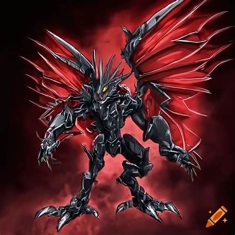 Red Winged Yu Gi Oh Cyborg Dragon Artwork