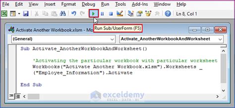 Activate Another Workbook With Vba In Excel 6 Examples