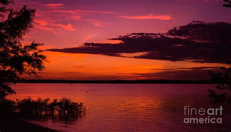 Sunset in Texas over lake Lavon Photograph by Mark Boomhower - Pixels