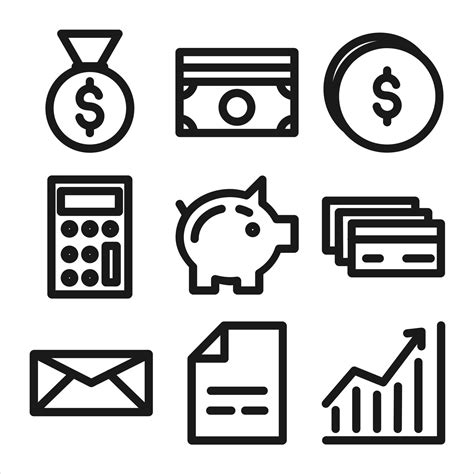 finance icons set. vector illustration. 22169030 Vector Art at Vecteezy