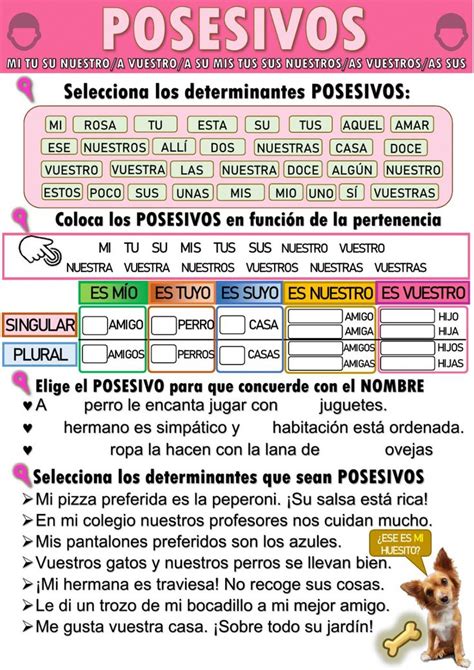 Ejercicio Online De Determinantes Posesivos Para Educación Primaria Puedes Hace En 2021