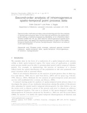 Fillable Online Second Order Analysis Of Inhomogeneous Spatio Temporal