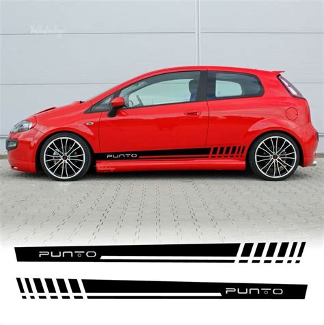 Adesivi Stikers Fiat Grande Punto Fasce Laterali Auto Tuning Sport