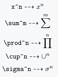 How to use superscript(power) in LaTeX?