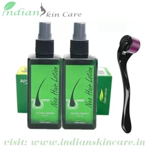 Green Wealth Neo Hair Lotion Ml With Derma Roller Indian Skin Care